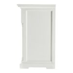 White Three Door Buffet Server with Storage and Crown Molding