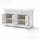 Formal White Solid Wood Sideboard with Two Drawers and Doors 18 Formal White Solid Wood Sideboard with Two Drawers and Doors