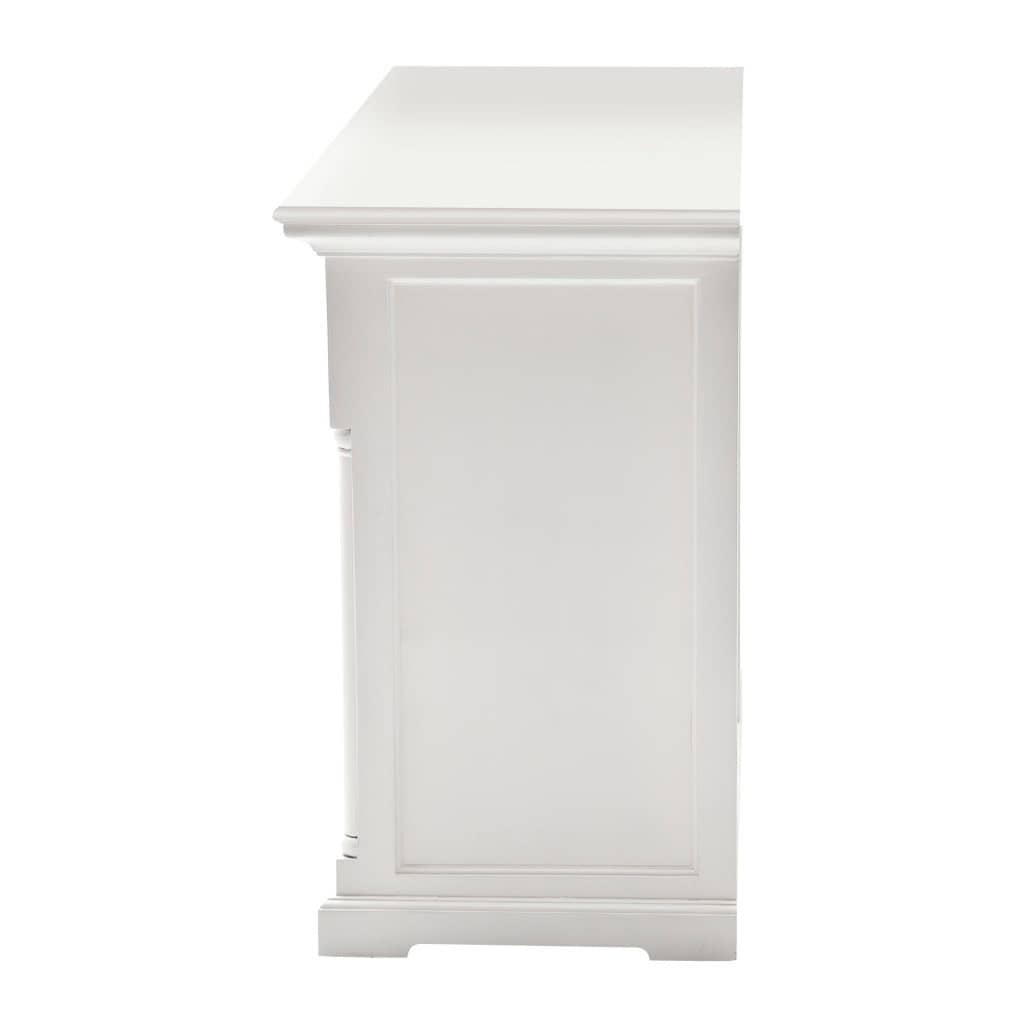 Formal White Solid Wood Sideboard with Two Drawers and Doors 6 Formal White Solid Wood Sideboard with Two Drawers and Doors - Image 6