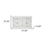 Formal White Solid Wood Sideboard with Two Drawers and Doors 17 Formal White Solid Wood Sideboard with Two Drawers and Doors