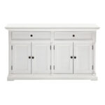 Formal White Solid Wood Sideboard with Two Drawers and Doors 16 Formal White Solid Wood Sideboard with Two Drawers and Doors
