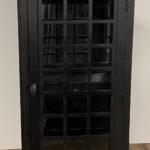 Vintage Black Wooden Phone Booth Bar Cabinet with Wine Storage 8 Vintage Black Wooden Phone Booth Bar Cabinet with Wine Storage