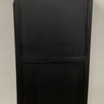 Vintage Black Wooden Phone Booth Bar Cabinet with Wine Storage 11 Vintage Black Wooden Phone Booth Bar Cabinet with Wine Storage
