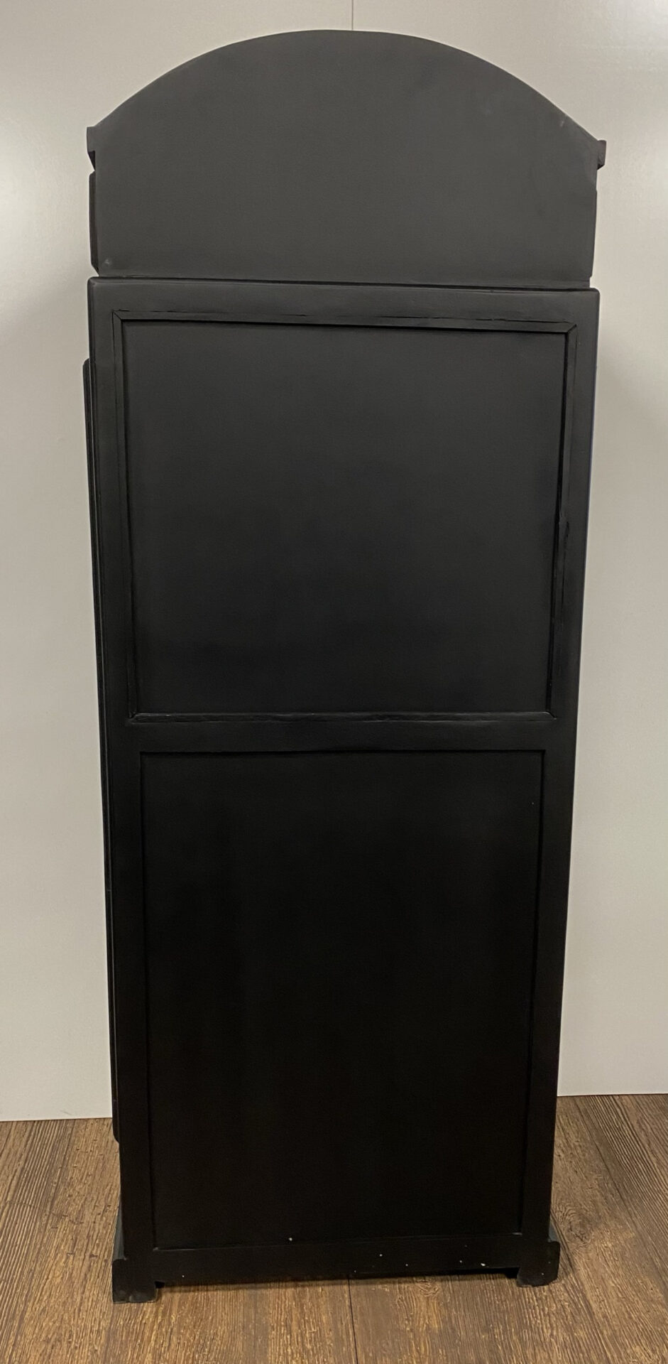 Vintage Black Wooden Phone Booth Bar Cabinet with Wine Storage 5 Vintage Black Wooden Phone Booth Bar Cabinet with Wine Storage - Image 5