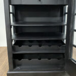 Vintage Black Wooden Phone Booth Bar Cabinet with Wine Storage 12 Vintage Black Wooden Phone Booth Bar Cabinet with Wine Storage