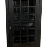 Vintage Black Wooden Phone Booth Bar Cabinet with Wine Storage 7 Vintage Black Wooden Phone Booth Bar Cabinet with Wine Storage