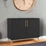 Modern Black and Natural Two Door Accent Cabinet 17 Modern Black and Natural Two Door Accent Cabinet