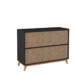 Modern Black and Natural Two Door Accent Cabinet 13 Modern Black and Natural Two Door Accent Cabinet