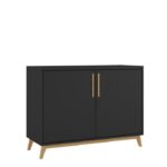 Modern Black and Natural Two Door Accent Cabinet 15 Modern Black and Natural Two Door Accent Cabinet