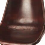 26 Inch Brown and Gold Leather and Iron Bar Stool