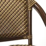 30-Inch Brown Heavy Duty Rattan Bar Stool With Armrests