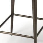 32 Inch Brown and Gray Wood and Iron Bar Stool