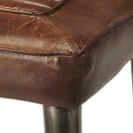 32 Inch Brown and Gray Wood and Iron Bar Stool