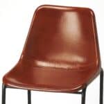 28 Inch Brown and Black Wood and Iron Bar Stool