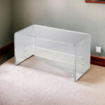 Modern Chic Acrylic Bench With Minimalist Clear Design