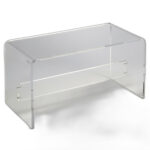 Modern Chic Acrylic Bench With Minimalist Clear Design