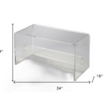 Modern Chic Acrylic Bench With Minimalist Clear Design