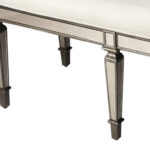 42" Silver Upholstered Cotton Entryway Bench with Transitional Style
