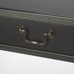 Acacia Pinewood Black Writing Desk With Drawer and Brass Handle 15 Acacia Pinewood Black Writing Desk With Drawer and Brass Handle