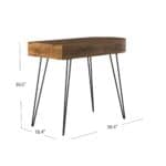 Brown Black Manufactured Wood Writing Desk With Drawers 38 Inch 14 Brown Black Manufactured Wood Writing Desk With Drawers 38 Inch