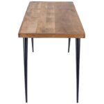 Rustic Brown and Black Mango Wood Writing Desk 54 Inch 13 Rustic Brown and Black Mango Wood Writing Desk 54 Inch