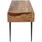 Rustic Brown and Black Mango Wood Writing Desk 54 Inch 14 Rustic Brown and Black Mango Wood Writing Desk 54 Inch