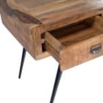 Rustic Brown and Black Mango Wood Writing Desk 54 Inch 15 Rustic Brown and Black Mango Wood Writing Desk 54 Inch