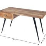 Rustic Brown and Black Mango Wood Writing Desk 54 Inch 16 Rustic Brown and Black Mango Wood Writing Desk 54 Inch