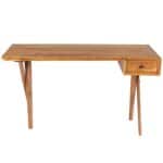 Brown Acacia Wood Writing Desk with Drawer Storage 11 Brown Acacia Wood Writing Desk with Drawer Storage