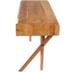 Brown Acacia Wood Writing Desk with Drawer Storage 13 Brown Acacia Wood Writing Desk with Drawer Storage