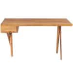 Brown Acacia Wood Writing Desk with Drawer Storage 14 Brown Acacia Wood Writing Desk with Drawer Storage