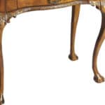 Brown Rubberwood Writing Desk with Drawer for Home Office