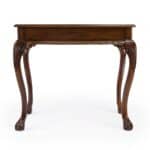 Brown Rubberwood Writing Desk with Drawer for Home Office