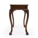 Brown Rubberwood Writing Desk with Drawer for Home Office