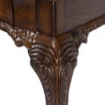 Brown Rubberwood Writing Desk with Drawer for Home Office