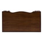 Brown Rubberwood Writing Desk with Drawer for Home Office