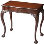 Dark Brown 35 Inch Rubberwood Writing Desk with Drawer 10 Dark Brown 35 Inch Rubberwood Writing Desk with Drawer