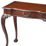 Dark Brown 35 Inch Rubberwood Writing Desk with Drawer 11 Dark Brown 35 Inch Rubberwood Writing Desk with Drawer