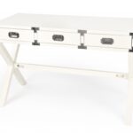 White Solid Wood Writing Desk with Three Drawers 46 Inch 10 White Solid Wood Writing Desk with Three Drawers 46 Inch