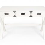 White Solid Wood Writing Desk with Three Drawers 46 Inch 8 White Solid Wood Writing Desk with Three Drawers 46 Inch