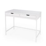 White Solid Wood Writing Desk with Two Drawers 9 White Solid Wood Writing Desk with Two Drawers