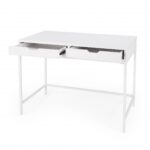 White Solid Wood Writing Desk with Two Drawers 11 White Solid Wood Writing Desk with Two Drawers