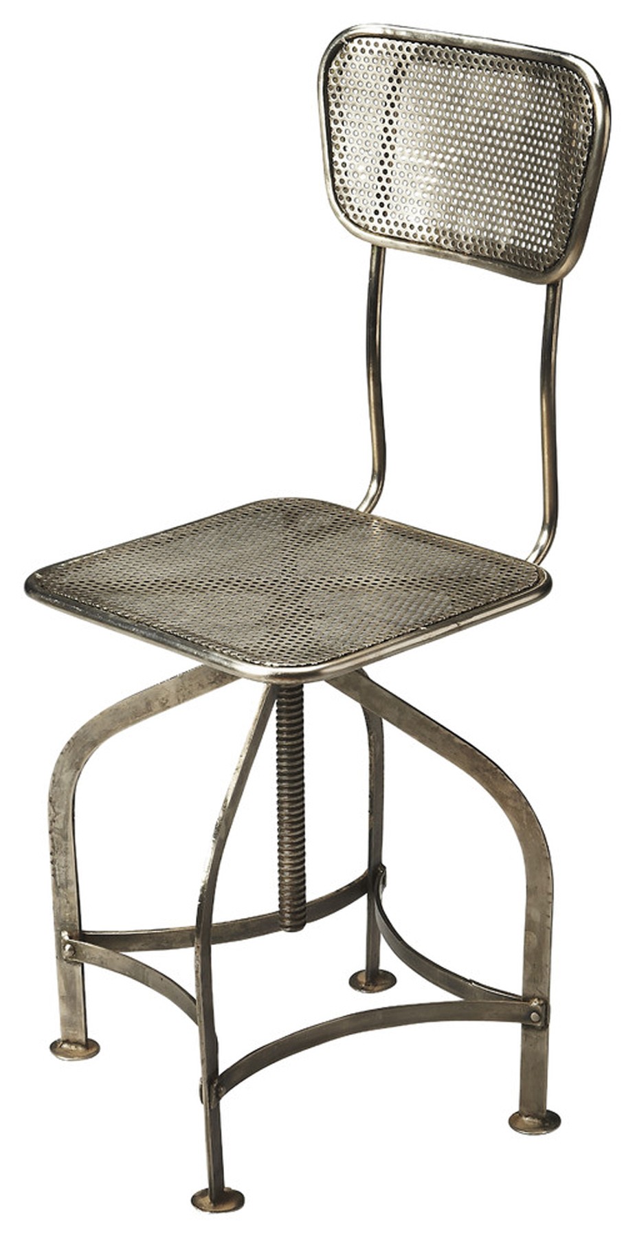 18 Inch Wood Brown Iron Swivel Modern Side Chair 1 18 Inch Wood Brown Iron Swivel Modern Side Chair