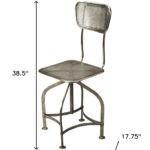 18 Inch Wood Brown Iron Swivel Modern Side Chair 14 18 Inch Wood Brown Iron Swivel Modern Side Chair