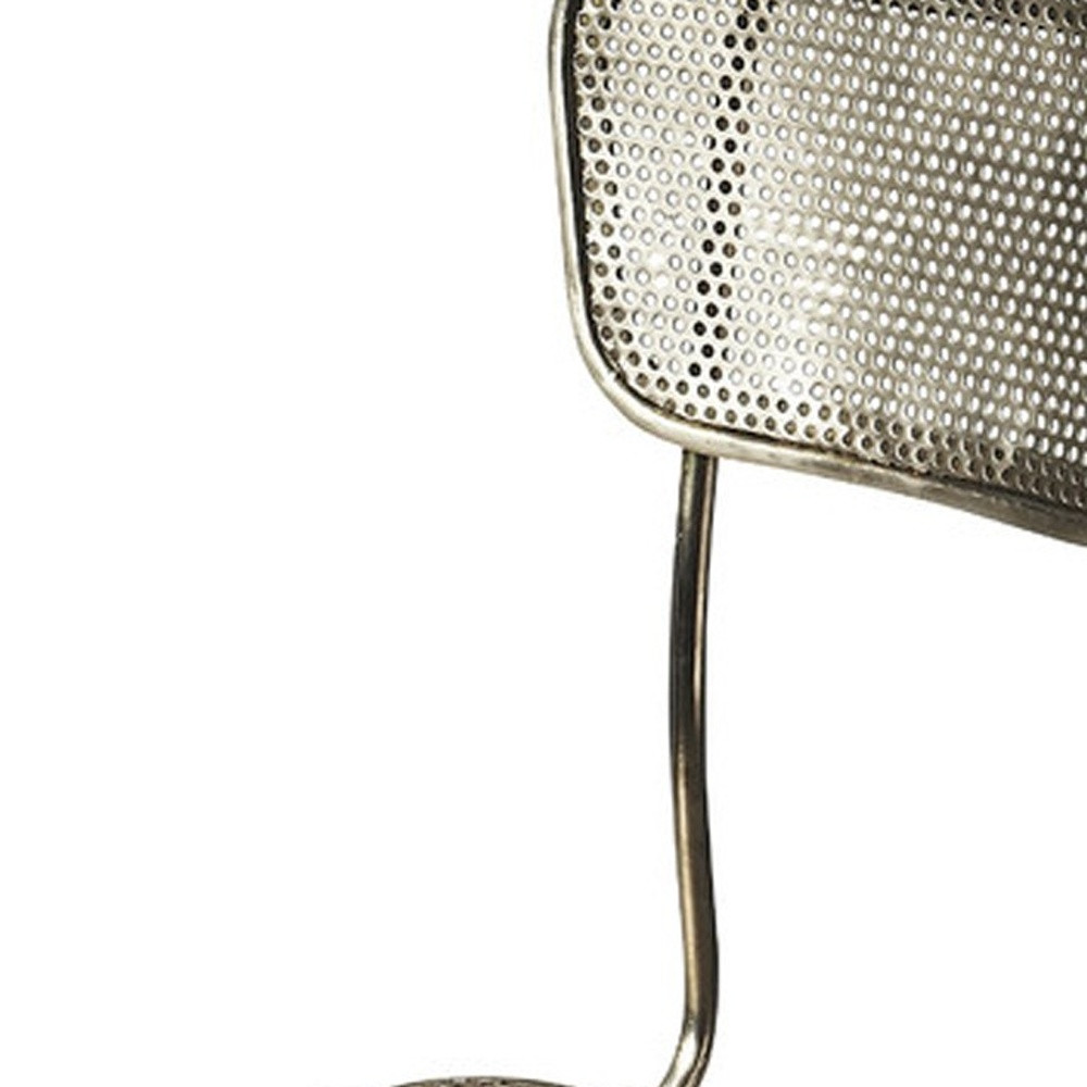 18 Inch Wood Brown Iron Swivel Modern Side Chair 2 18 Inch Wood Brown Iron Swivel Modern Side Chair - Image 2