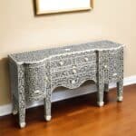 Black Wood Sideboard with Three Drawers and Two Doors 9 Black Wood Sideboard with Three Drawers and Two Doors