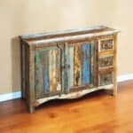 Solid Wood Brown Green Gray Sideboard with Drawers and Doors 12 Solid Wood Brown Green Gray Sideboard with Drawers and Doors