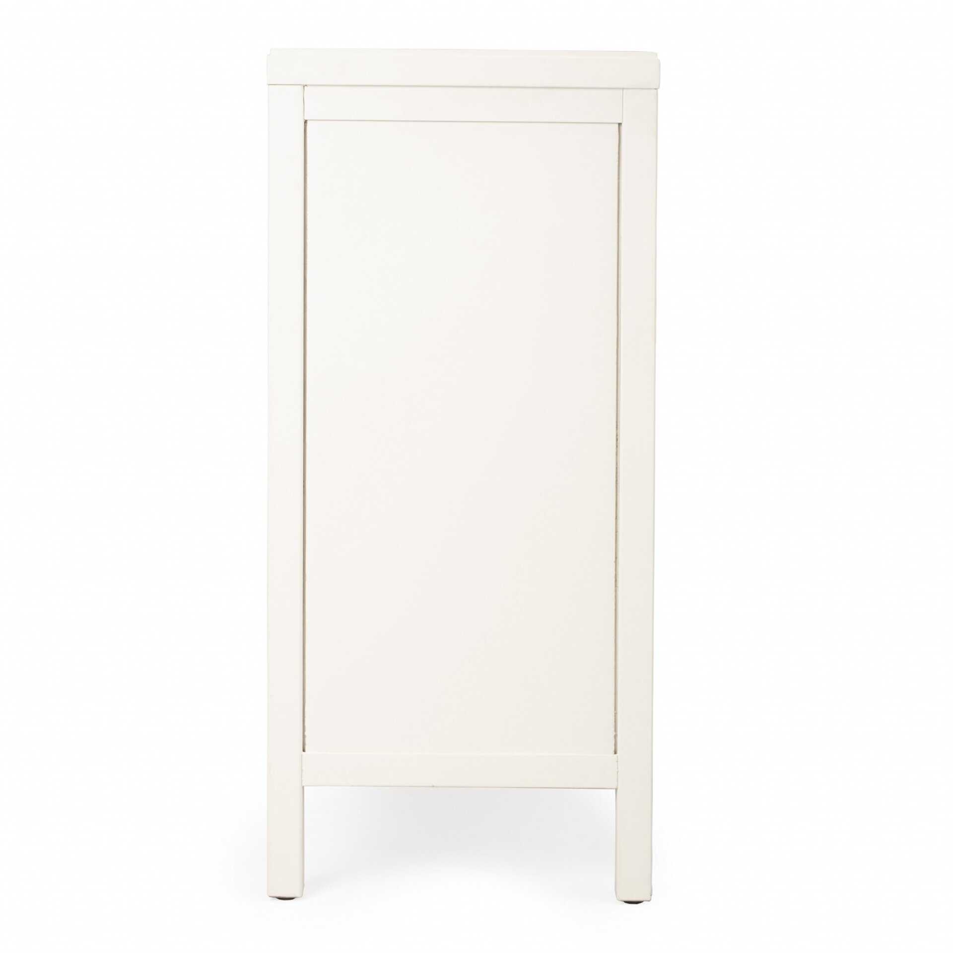 Transitional Style White Solid Wood Sideboard with Two Drawers and Doors 15 Transitional Style White Solid Wood Sideboard with Two Drawers and Doors