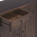 Modern Coffee Console Cabinet with Storage and Drawers