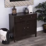 Modern Coffee Console Cabinet with Storage and Drawers